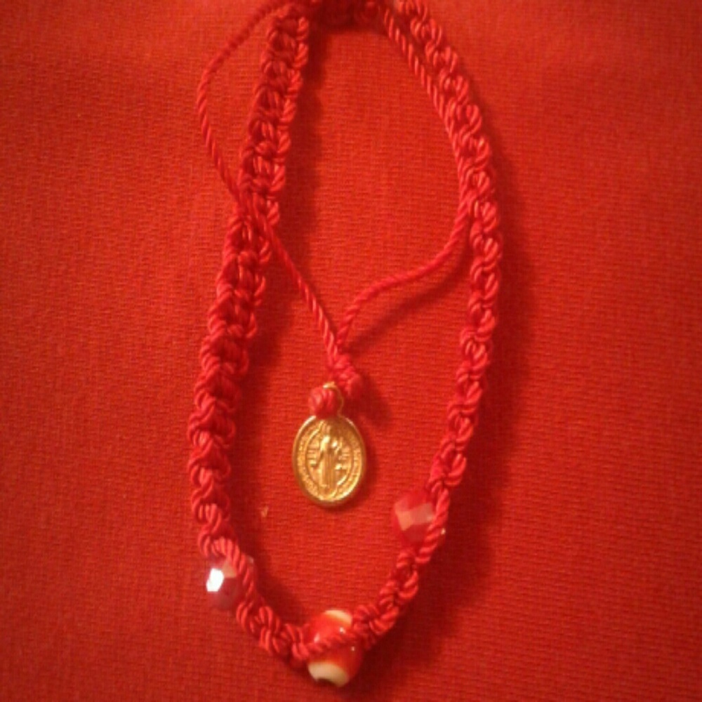 Men's.  Unisex  Red Protection bracelet. LAST 1